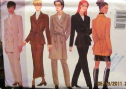 5271 2 BREASTED JACKET 3 LENGTHS,SKIRT,PANTS PATTERN 6-22 3 SZS